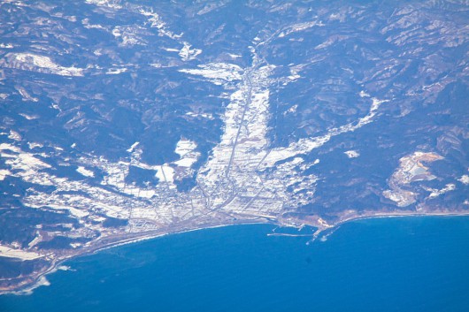 陸前野田上空