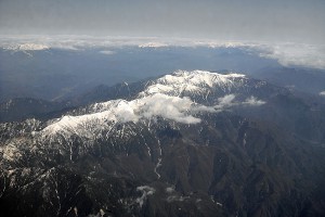 中央アルプスの山々