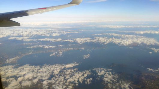 琵琶湖上空